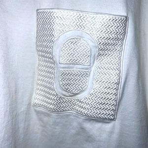 HERMÈS EMBROIDERED POCKET T-SHIRTS CHAINE'D ANCRE WHITE 38 Used -Great Condition